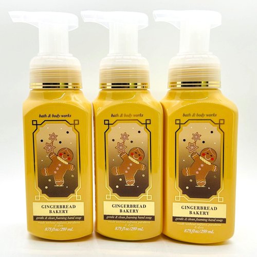 3 GINGERBREAD BAKERY Gentle Foaming Hand Soap bath body 8.75 fl.oz