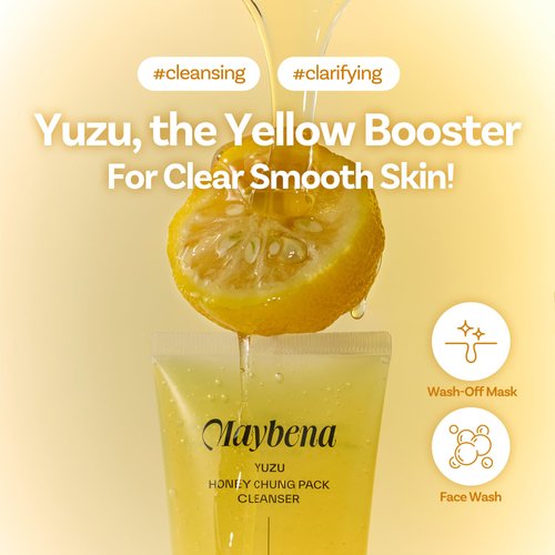 Maybena Yuzu Honey Chung Pack Cleanser | Moisturizing & Hydrating Facial Cleanser w/Yuzu and Honey Extract | K Beauty Gentle Pore Cleaner Sebum Control Foaming Face Wash for All Skin Types 3.38 fl oz