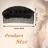 WILLBOND 3 Pieces Invisible False Hair Clips, Increased Hair Pad, Bump It Up Volume Hair Base Fluffy Princess Styling Insert Tool for Women Girls (Black)