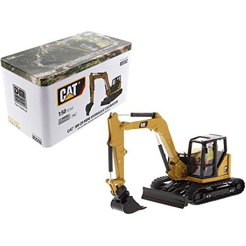 Diecast Masters CAT Caterpillar 309 CR Next Generation Mini Hydraulic Excavator with Work Tools and Operator High Line Series 1/50 Diecast Model 85592