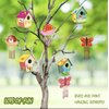 HOME COMPOSER 4 Pack DIY Bird House Wind Chime Kits for Children to Build and Paint, Wooden Arts and Crafts for Kids Girls Boys Toddlers Ages 8-12 4-6 6-8