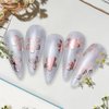 8pcs 3D Bronzing Flower Leaf Nail Art Stickers Metallic Flower Nail Decals Floral Nail Stickers for Nail Art Supplies Rose Gold Silver Petal Leaves Flower Stickers for Girls Women Nail Decor Supplies