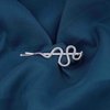 Iaceble Crystal Snake Hair Clip Barrette Silver Snake Bobby Pin Clip Metal Serpent Hairpins Clip Punk Animal Hair Pin Head Clip Decorative Hair Accessories for Women and Girls