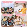 Mini Karaoke Machine for Kids Adults, Portable Bluetooth Speaker with 2 Wireless Microphones, Christmas Birthday Gifts Party Toys for Kids 4, 5, 6, 7, 8, 9, 10, 11, 12+ Years Old Girls Boys - Pink