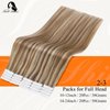 Full Shine Tape in Hair Extentions Human Hair 16 Inch Tape in Extentions Color 10 Highlights 613 Bleach Blonde Seamless Remy Hair Extensions 50Grams Tape in Extensions Human Hair 20Pcs
