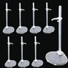 10 PCS Acrylic Doll Stands, Doll Display Stands with Adjustable Waist Clip, Transparent Doll Support Stand, Mini Doll Holder Stand for 11 to 13 Inch Dolls Action Figure Stand Doll Accessories (Clear)