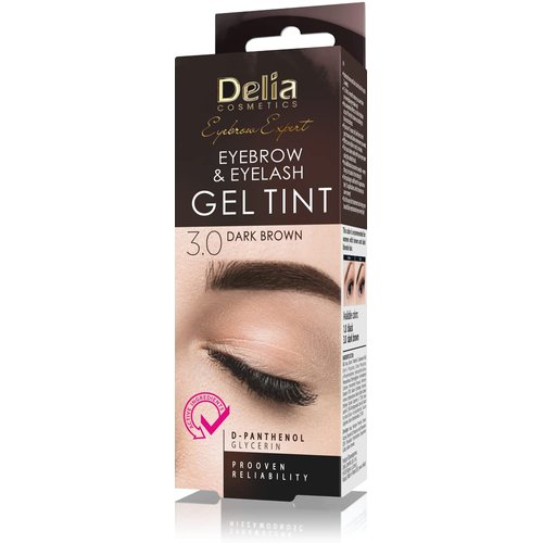 'Delia Cosmetics Pro Color Professional Gel Eyebrow Tint Ammonia - Free Color 3.0 Dark Brown 0.5 oz