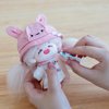 CALEMBOU Doll Clothes, 4 Inches Cute Macaron Animal Series Doll Clothes Suit for 6.7 Inches Labubu, Kawaii Doll Accessories Toys Gifts for Girls(Only Clothes) (Cuddly Bunny)