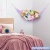 Basumee Stuffed Animals Net or Hammock with LED Light Hanging Toy Net Hammock for Stuffed Animals Storage Stuff Animals Hammocks for Nursery Kids Room with Remote Control, 8 Kinds of Lights(Pack of 1)