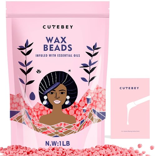 Hard Wax Beads Waxing Beads: 1LB Natural Wax Beads for Hair Removal Brazilian Bikini Face Sensitive Skin -for Home Waxing Waxness Refill Bulk(Pink)