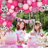 137Pcs Disco Cowgirl Party Decorations, Bachelorette Cowgirl Balloons Hot Pink Balloon Garland Arch Kit Let's Go Girls Banner Western 2000s 90s 80s Birthday Party Supplies