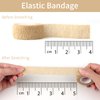 12pc-1 Inch Wide Skin Colour Elastic Self- Adhesive Bandage Finger Tape，Wrap Bandages, for Wrist and Ankle Sprains & Swelling