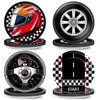 Justforjoyful 48Pcs Race Car Party Plates Racing Car Party Supplies Black Checkered Flag Dessert Plates 7in Racing Party Dinnerware Tableware Set for Kid Boy Birthday Baby Shower Home Party Decoration