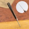 Awl Tool, 2 PCS Wooden Handle Scratch Awl for Leather Hole Punch Awl Maker Tool,Sewing Awl Leather Craft Repair Tools