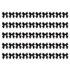 PPhtony Acrylic Flatback Nail Bows Rhinestones Charms Gems for Women Girls Nail Art Design Nail Accessories DIY Decoration, 50PCS (Black)