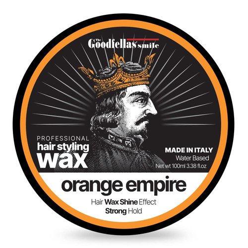 The Goodfellas' smile Hair Wax Fiber/Pomade, Strong Hold Formula, 100ml, Made in Italy (Orange Empire)