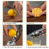 Monkkino Lemon Squeezer, Lemon Squeezer Juicer, Citrus Juicer Handheld, Lemon Juicer, Stainless Steel Juicer Hand Press, Manual Citrus Press w/Zester