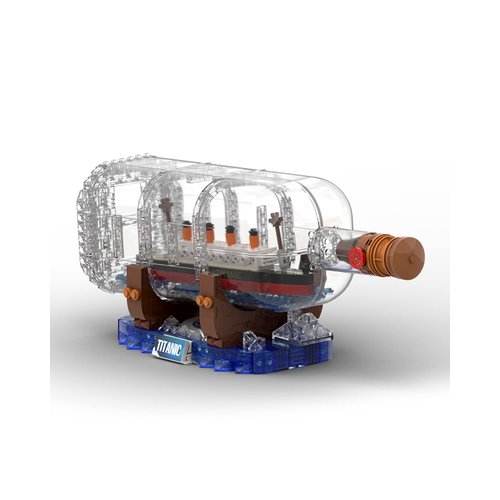 dOvOb Titanic Ship in a Bottle Building Blocks Set, Creative Collectible Display Model Set, Great Idea Gift Toy for Adults and Kids(878 PCS)