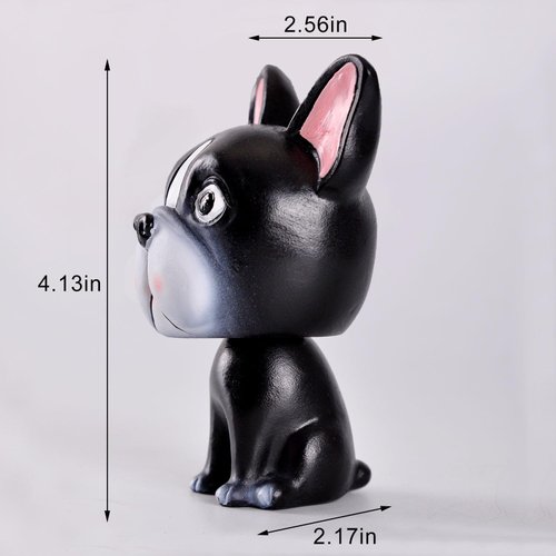 IBWell Bobbleheads Dog Bulldog for Car Vehicle Automobile Decor,Cute Car Dashboard Bobble Head Boston Terrier Decoration
