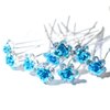 40 Pieces Rose Flower Rhinestone Hair Clips U Shaped HairPins Women and Girls Hair Jewelry Accessories