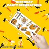 Handyman Temporary Tattoos 10 Sheets 100 PCS Mechanic Party Decorations Favors Supplies Tools Theme Birthday Cute Stickers Christmas Gifts for Boys Girls Class School Prizes Carnival Christmas