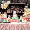 CIHER 184CM x 114CM Happy Birthday Backdrop Happy Birthday Decorations for Women Girls Happy Birthday Banner for Women Girl Party Supplies Rose Gold Birthday Party Decorations Backdrop Photography