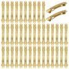 Lawie 40 Pack 3.15 Inch Gold Blank Rectangle Metal French Barrette Hair Clips DIY Crafting Clips Snap Hair Clips Ponytail Holder Bun Chignon Twist Hairclips Accessories for Women