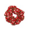 4PCS Elastic Creative Cherry Pattern Hair Scrunchies Hair Bands Chiffon Fabric Hair Ties Scrunchy Hair Rope Ponytail Holder for Women