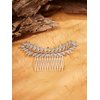 HAQUIL Vintage Leaf Haircomb Hair Pins Style Hairstyle Jewelry for Women
