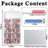 AddFavor 240pcs Press on Nails Short Square Fake Nails Glossy Full Cover Acrylic Artificial Glue on Nails Kit for Women and Girls, Natural Nude Nails