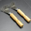 Jozlynn 2 Pieces Hair Brush Cleaner Tool Cleaning Tool Comb Cleaner Hair Brush Cleaner Comb Brushes Mini Hair Dirt Remover Brush with Metal Wire Rake Wooden Handle for Home and Salon Use (Brown)