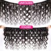 Body Wave Brazilian Virgin Hair Bundles - Unprocessed 100% Human Hair Weave for Black Women - 3 Bundles Natural Black Color Hair Extensions