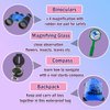 Kidz Xplore-Outdoor Explorer Set, Bug Catching Kit, Nature Exploration Children Outdoor Games Mini Binoculars Kids Compass Whistle Magnifying Glass, Adventure Educational Toy