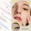 Metfdlaig Yellow Liquid Eye Liner Pen with Ultra Fine Felt Tip, 24 Hours Waterproof & Smudge-proof Eyeliner Pen, Quick Drying Formula Long Lasting High-Pigmented Eye Makeup Gift Kit(Yellow)