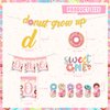 LXlucktim Donut Birthday Party Supplies for 1 Year Old Girl, 150 Pcs Sweet One Party Decorations for Girls Baby - Backdrop, Tablecloth, Crown, Poster