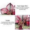 Mistofu 3.93Inch DIY Copper Wire Metal Hand-woven High-level design Barrettes Elegant Hair Accessories, Gifts for Women Girls (Red gradient double flower)