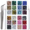 LPBeads 10000pcs Hotfix Rhinestones Flatback Glass Crystal 24 Mixed Color Rhinestone with Tweezers and Picking Pen for Crafts Clothes Nail Art