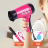 JXJ 16 PCS Pink Pretend Play Hairstyling Set for 2-3 Year Old Girls - Includes Hair Dryer, Hair Clips, Stylist Apron and Bag - Ideal Birthday for Granddaughters and Daughters