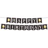 DIADARL Beer Birthday Banner Beer Mug Pennant Banner Black Happy Birthday Banner for Beer Party Men Women Happy Birthday Banner