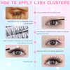 Lash Clusters Wispy Eyelash Clusters C Curl Individual Lashes zanlufly Natural 300Pcs Cluster Lashes Eyelash Extension 10 12 14MM DIY Lash Extension