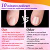 INENK Long Square Toe Nail Tips for Wide Nail Beds, Matte Pre-shaped Full Cover False Toenails Gel Tips Press on Nails, Summer Toe Tips for Soak off Gel Extension at Home DIY(300PCS 15SIZE)