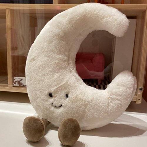 OUKEYI Amuseable Sun Moon Plush Toy,Soft Sun Plush Stuffed Toy, Bedside Sofa Pillows, Used for Ho...