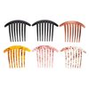FRCOLOR 6pcs Hair Side Combs Resin Hair Comb French Twist Comb Plastic Twist Comb Hair Clip Combs Accessories for Girls Women (Random Color)