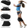 Sosation Volleyball Arm Sleeves Volleyball Knee Pads with Protection Pad, 2 Pairs Hitting Passing Forearm Sleeves 2 Pairs Soft Kneepads Compression Volleyball Gear for Youth Training (Black Blue)