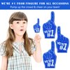48 Pieces Mini Foam Fingers 5.6 Inch Foam Hand Cheerleading Foam Fingers for Sports Cheer School Spirit Craft Foam Fingers for Sports Events Games Party Supplies (Blue, We're #1)