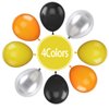 Paready Black Orange Yellow Balloons, 60 Pcs 12 Inch Orange Black Yellow and Metallic Silver Balloons, Black Orange Party Balloons for Kids Construction Theme Birthday Baby Shower Party Decorations
