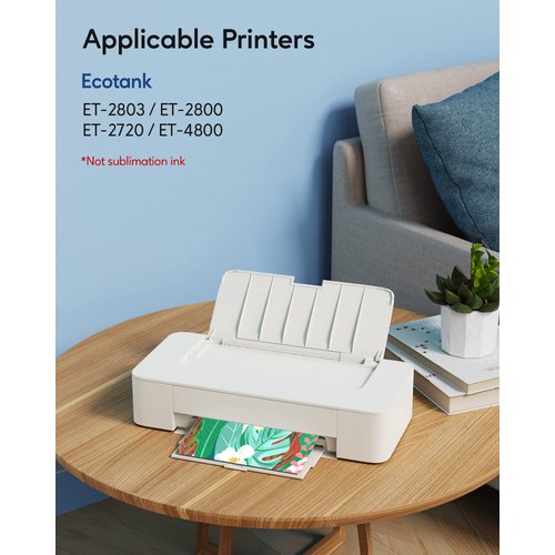 522 High Capacity (5 Bottles) Refill Ink Bottle Replacement for Epson Compatible 522 Ink Refill Bottles (Not Sublimation Ink) Use for ET-2803 ET-2800 ET-2720 ET-4800 Printer