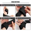 SKDK Cotton Hard Pull Wrist Lifting Straps Grips Band-Deadlift Straps with Neoprene Cushioned Wrist Padded and Anti-Skid Silicone - for Weightlifting, Bodybuilding, Xfit, Strength Training (Black)