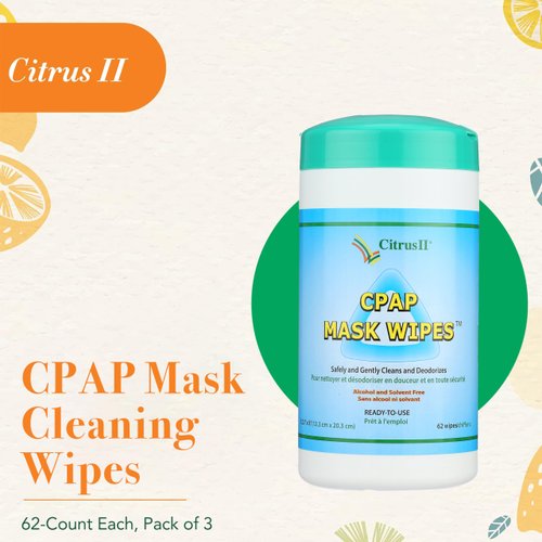 Citrus II Cpap Mask Wipes Qty: 62 Wipes - Pack of 3