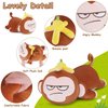 Achwishap Banana Monkey Plush Pillow,Monkey Stuffed Animal Plush Toy,Cute Plushie Banana Monkey Kawaii Pillow,Lovely Monkey Hugging Pillow Gifts for Kids Adults(20”Brown)
